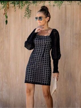 Vici Daylight To Midnight Eyelet Dress